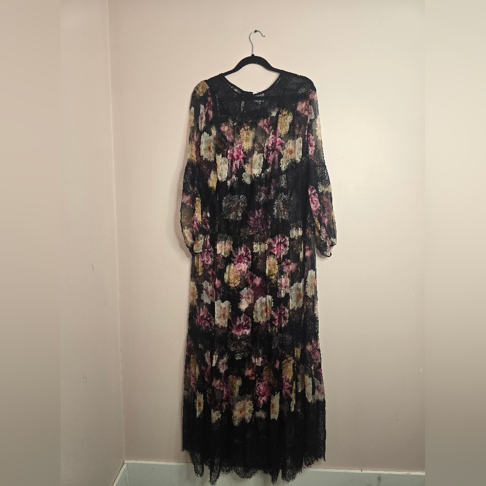 Johnny Was JADE Flora Lace Maxi Dress (Missing Tie) - Picture 3 of 9